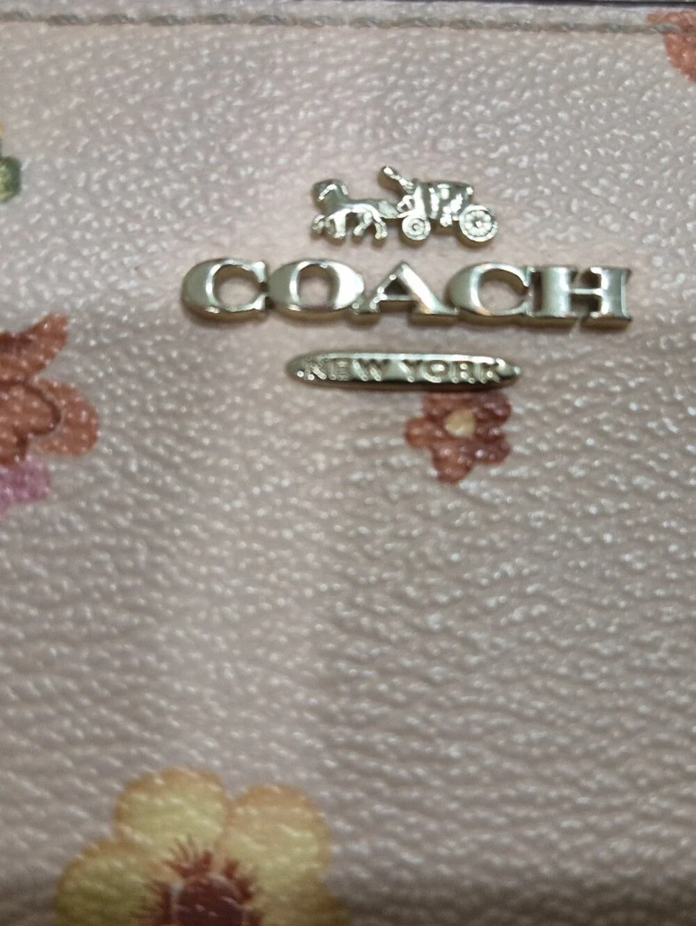 EUC Coach Zip Wristlet Mystical Floral Print in Pink